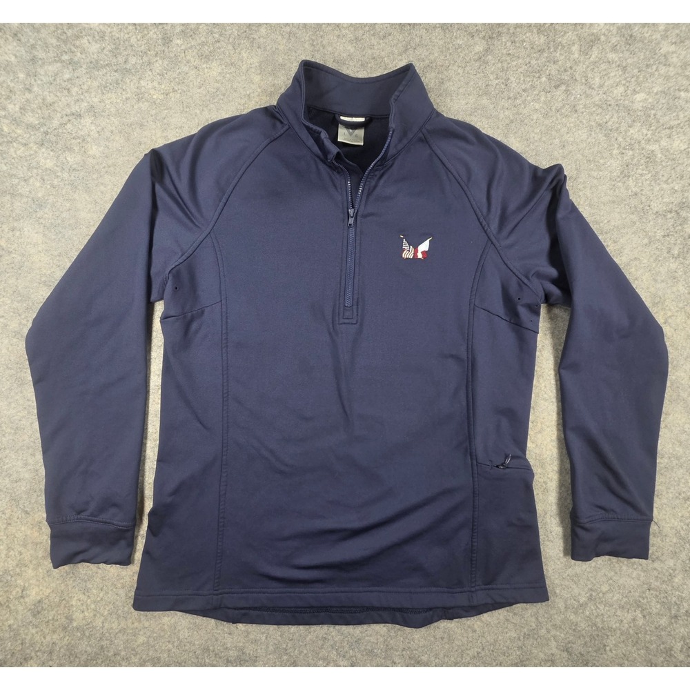 Secession Golf Club 1/4 Zip Pullover Jacket Womens Large Navy Blue